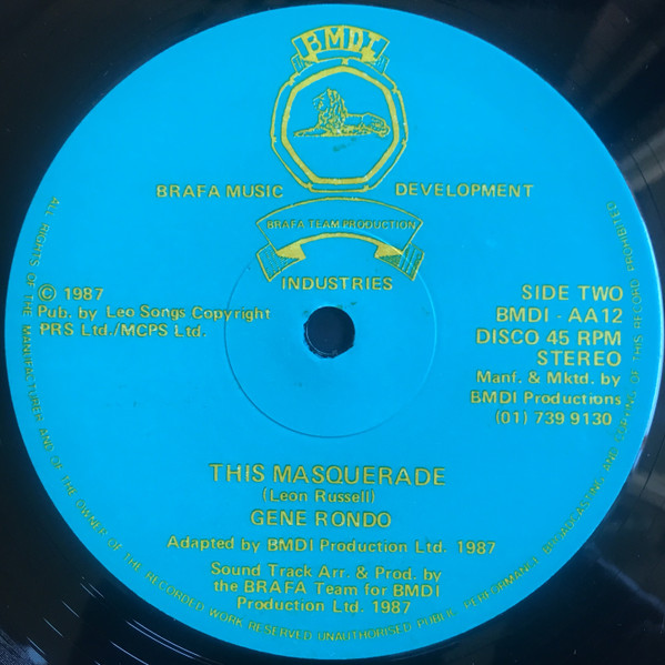 Gene Rondo - Yah Mo B There (Jah Will Be There) | BMDI (BMDI-12) - 2 Gene Rondo - Yah Mo B There (Jah Will Be There) | BMDI (BMDI-12) - 2