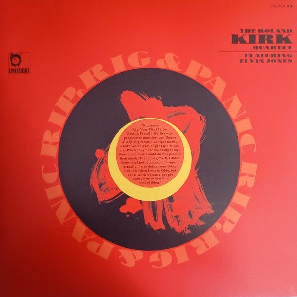 The Roland Kirk Quartet Featuring Elvin Jones - Rip, Rig & Panic | Limelight (LS 86027)