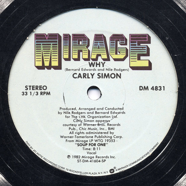 Carly Simon - Why | Mirage (DM 4831)