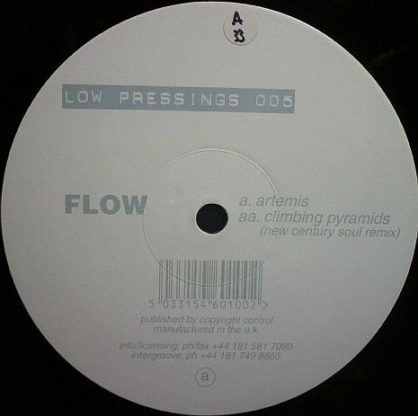 Flow / Peace Division - Artemis / Climbing Pyramids (New Century Soul Remix) | Low Pressings (Low Pressings 005) - main