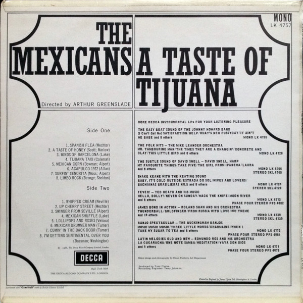 The Mexicans - A Taste Of Tijuana | Decca (LK 4757) - 2