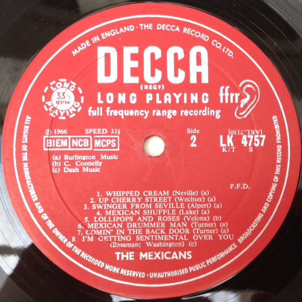 The Mexicans - A Taste Of Tijuana | Decca (LK 4757) - 4