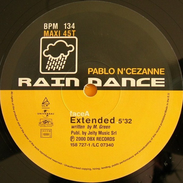 Pablo N'Cezanne - Rain Dance | Airplay Records (158 727-1) - 3