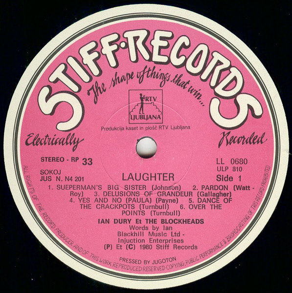 Ian Dury And The Blockheads - Laughter | ZKP RTVL (LL 0680) - 3