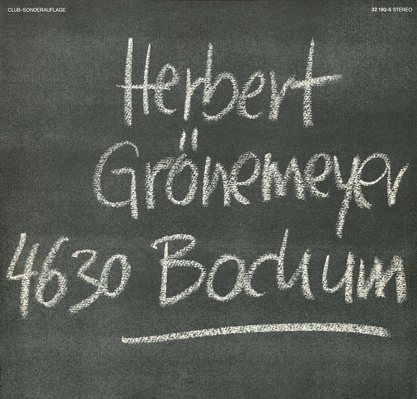 Herbert Grönemeyer - 4630 Bochum | EMI (32 193-5)