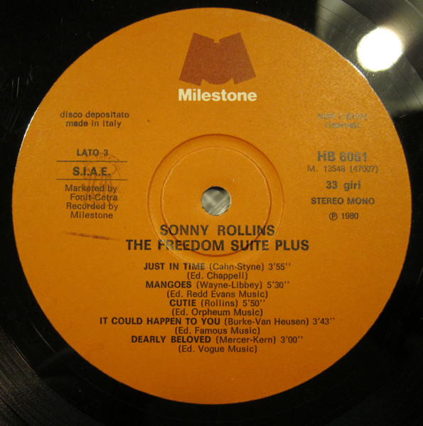 Sonny Rollins - The Freedom Suite Plus | Milestone (HB 6061) - 4