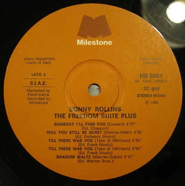 Sonny Rollins - The Freedom Suite Plus | Milestone (HB 6061) - 3