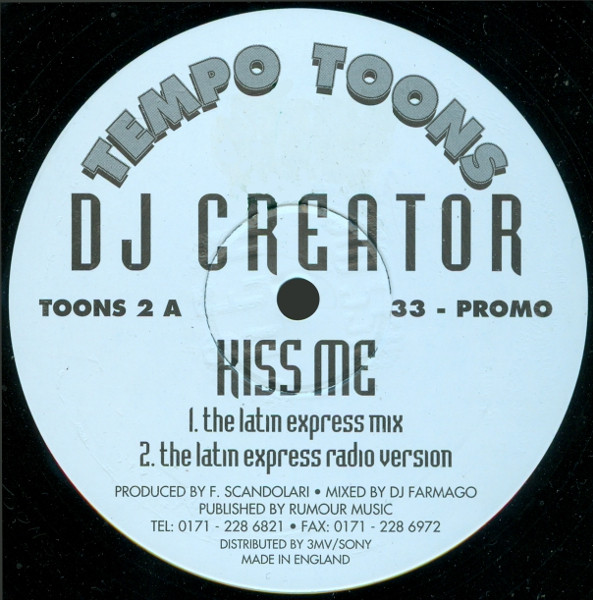 DJ Creator - Kiss Me | Tempo Toons (TOONS 2) - main