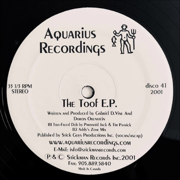 Toof - The Toof E.P. | Aquarius Recordings (disco 41)