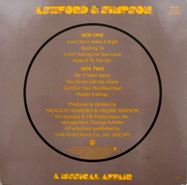 Ashford & Simpson - A Musical Affair | Warner Bros. Records (WB 56 840) - 2 Ashford & Simpson - A Musical Affair | Warner Bros. Records (WB 56 840) - 2