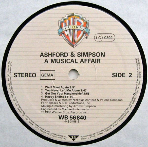 Ashford & Simpson - A Musical Affair | Warner Bros. Records (WB 56 840) - 4 Ashford & Simpson - A Musical Affair | Warner Bros. Records (WB 56 840) - 4