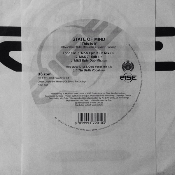 State Of Mind - This Is It | Rise (RISE 007) - 2