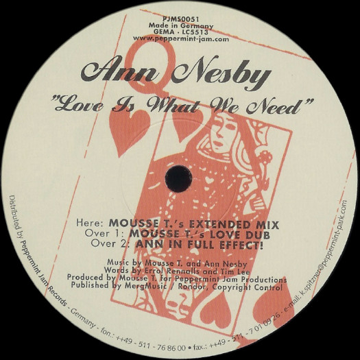 Ann Nesby - Love Is What We Need | Peppermint Jam (PJMS0051)