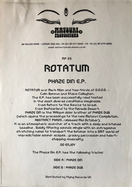 Rotatum - Phaze Din E.P. | Matsuri Productions (MP23) - 2