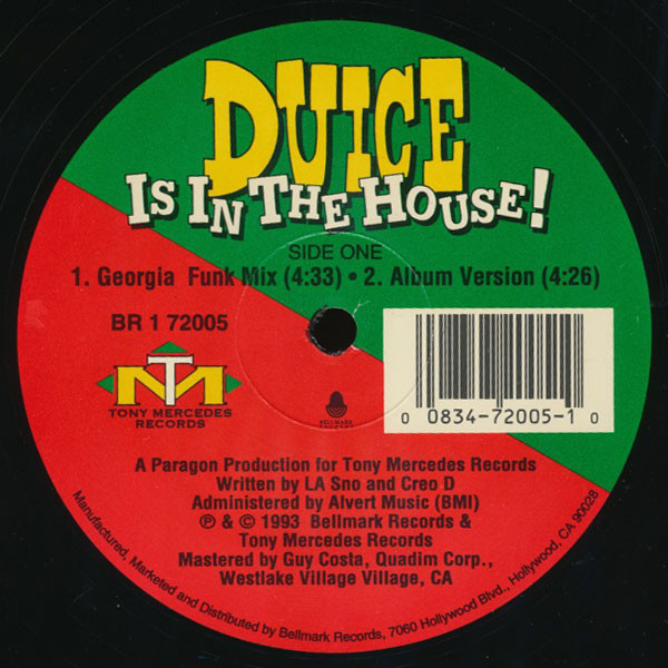 Duice - Duice Is In The House! | Tony Mercedes Records (BR 1 72005)