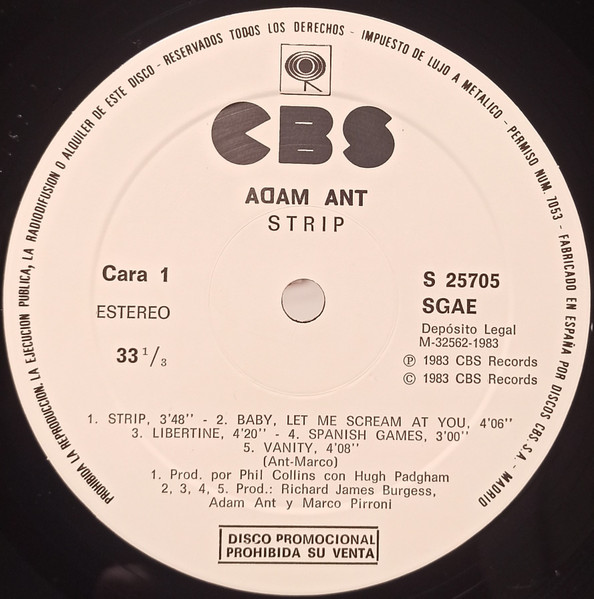 Adam Ant - Strip | CBS (S 25705) - 3