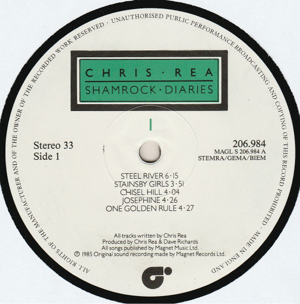 Chris Rea - Shamrock Diaries | Magnet (206.984) - 3