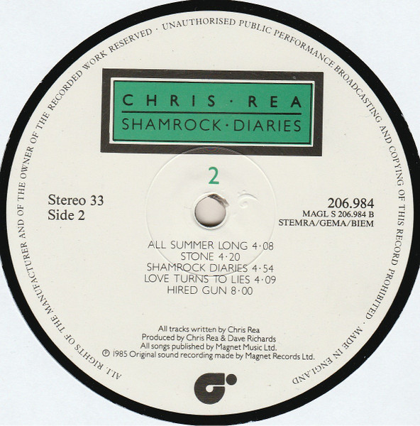 Chris Rea - Shamrock Diaries | Magnet (206.984) - 4