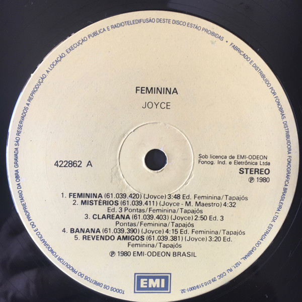 Joyce - Feminina | EMI (064 422862) - 3 Joyce - Feminina | EMI (064 422862) - 3