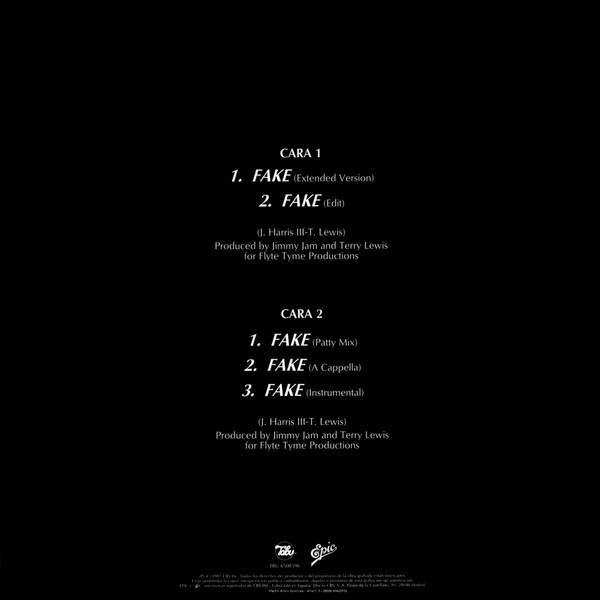 Alexander O'Neal - Fake (Extended Version)  | Tabu Records (TBU 650859 6)