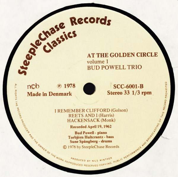 The Bud Powell Trio - At The Golden Circle Volume 1 | SteepleChase (SCC-6001) - 4 The Bud Powell Trio - At The Golden Circle Volume 1 | SteepleChase (SCC-6001) - 4