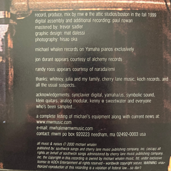Michael Whalen - The Border Of Dusk | Koch Jazz (KOC- CD- 7891) - 3 Michael Whalen - The Border Of Dusk | Koch Jazz (KOC- CD- 7891) - 3