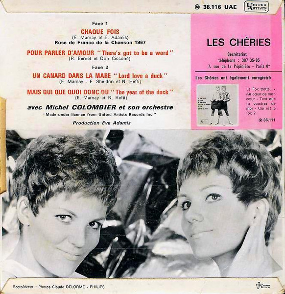 Les Chéries - Chaque Fois | United Artists Records (36.116 UAE) - 2