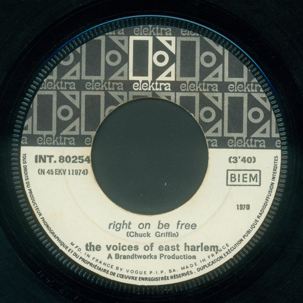 The Voices Of East Harlem - No, No, No / Right On Be Free | Elektra (INT. 80254) - 4