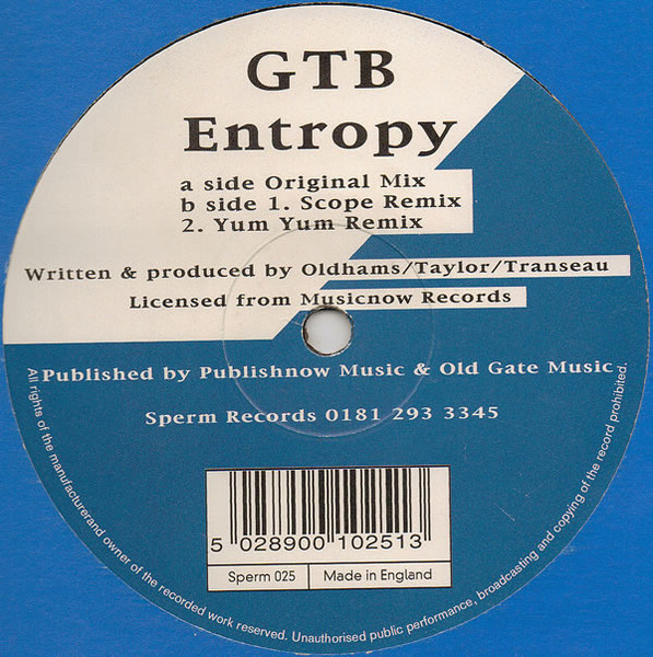GTB - Entropy | Sperm Records (Sperm 025) - main
