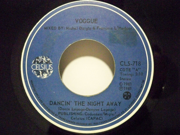 Voggue - Dancin' The Night Away | Celsius (CLS-718) - main