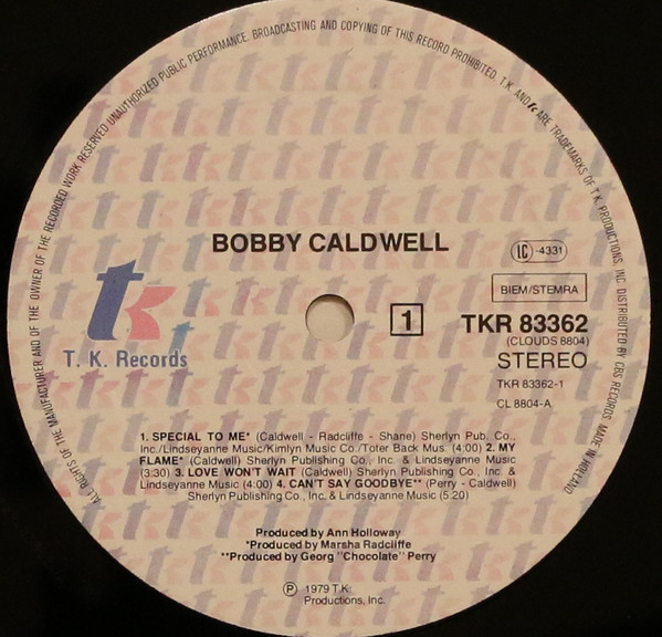 Bobby Caldwell - Bobby Caldwell | T.K. Records (TKR 83362) - 3