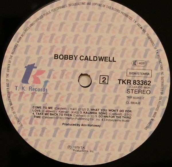 Bobby Caldwell - Bobby Caldwell | T.K. Records (TKR 83362) - 4
