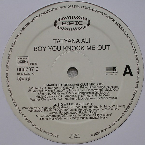 Tatyana Ali - Boy You Knock Me Out | Epic (EPC 666737 6) - 3 Tatyana Ali - Boy You Knock Me Out | Epic (EPC 666737 6) - 3