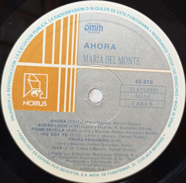 María Del Monte - Ahora | Horus (42.010) - 4 María Del Monte - Ahora | Horus (42.010) - 4