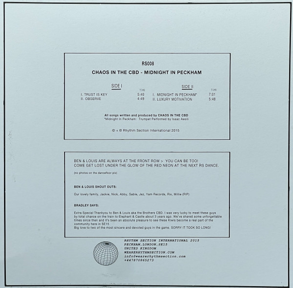 Chaos In The CBD - Midnight In Peckham | Rhythm Section International (RS008) - 3