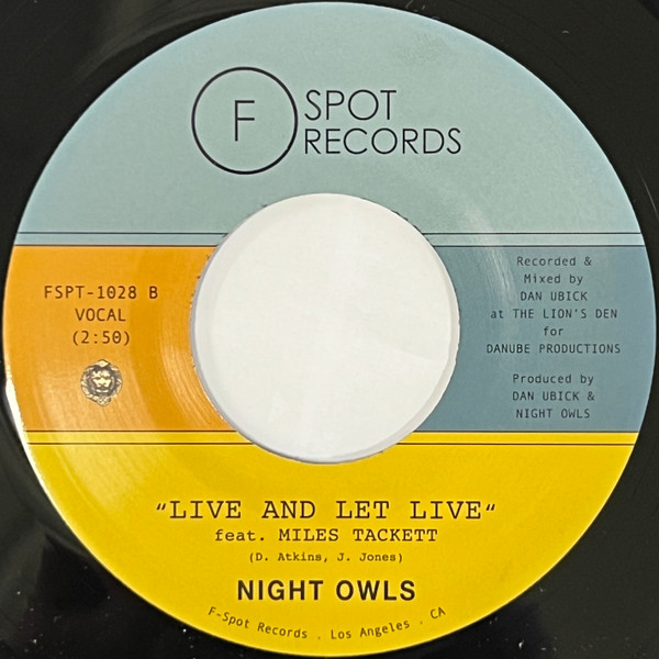 Night Owls - I Only Have Eyes For You / Live And Let Live | F Spot Records (FSPT-1028) - 2