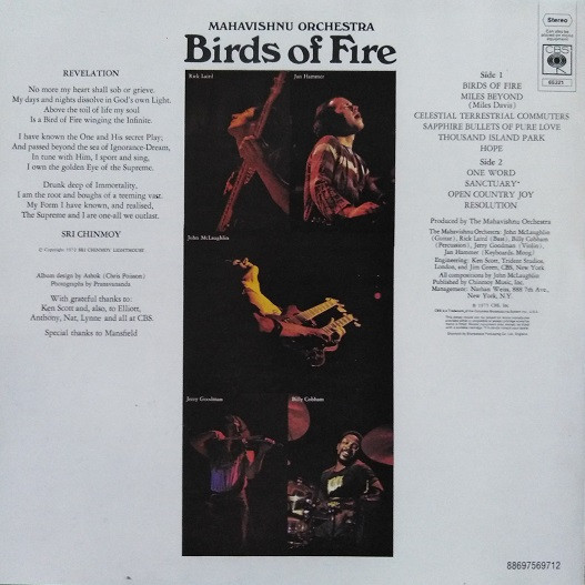Mahavishnu Orchestra - Birds Of Fire | Columbia (88697569712) - 4 Mahavishnu Orchestra - Birds Of Fire | Columbia (88697569712) - 4