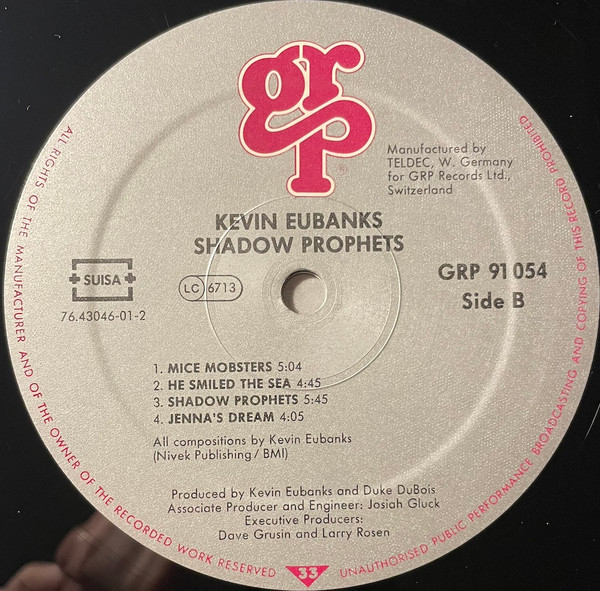 Kevin Eubanks - Shadow Prophets | GRP (GRP-A-91054) - 4