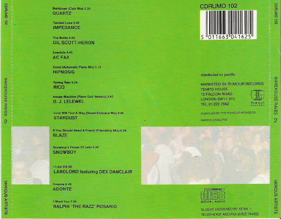 Various - Warehouse Raves 2 | Rumour Records (CDRUMD 102) - 2