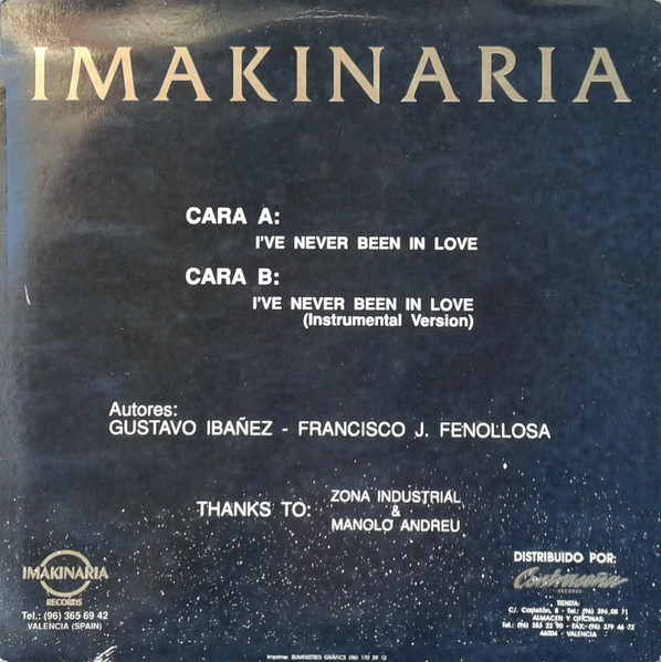 Imakinaria - I've Never Been In Love | Imakinaria Records (IML-004) - 4 Imakinaria - I've Never Been In Love | Imakinaria Records (IML-004) - 4