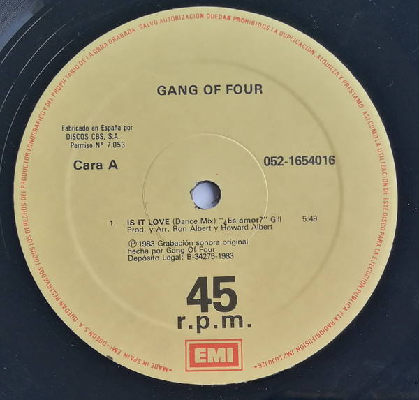 Gang Of Four - Is It Love | EMI (052 1654016) - 3