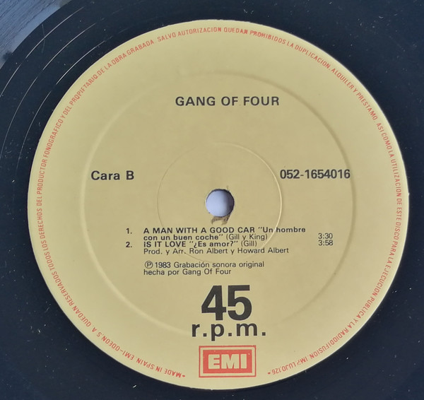 Gang Of Four - Is It Love | EMI (052 1654016) - 4