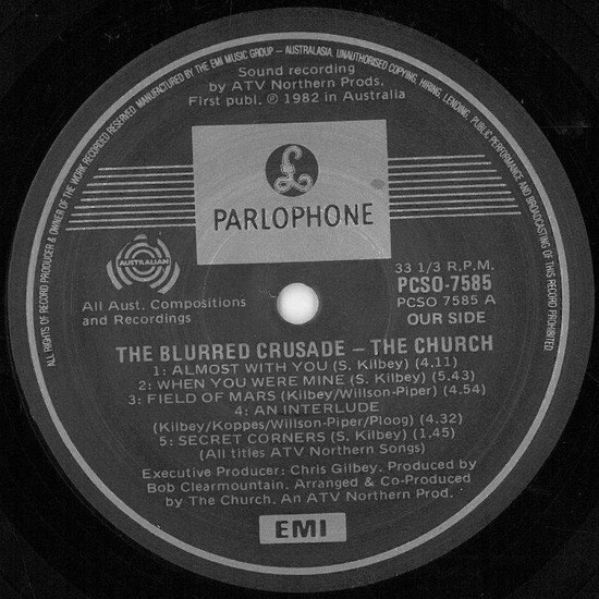 The Church - The Blurred Crusade LP | Parlophone (PCSO 7585) - 2
