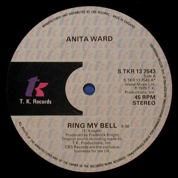 Anita Ward - Ring My Bell | T.K. Records (S TKR 13 7543) - 3
