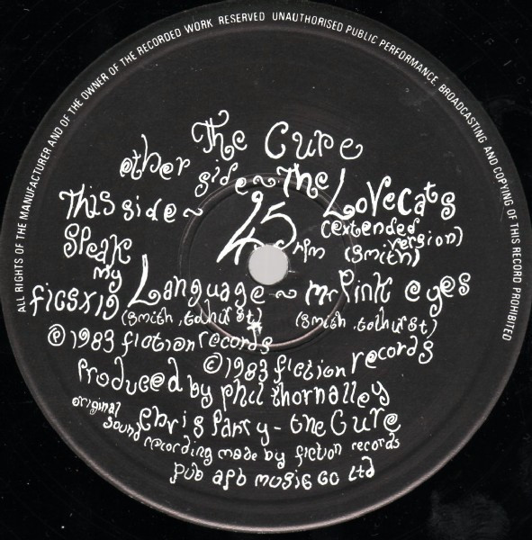 The Cure - The Love Cats | Fiction Records (ficsx 19) - 4