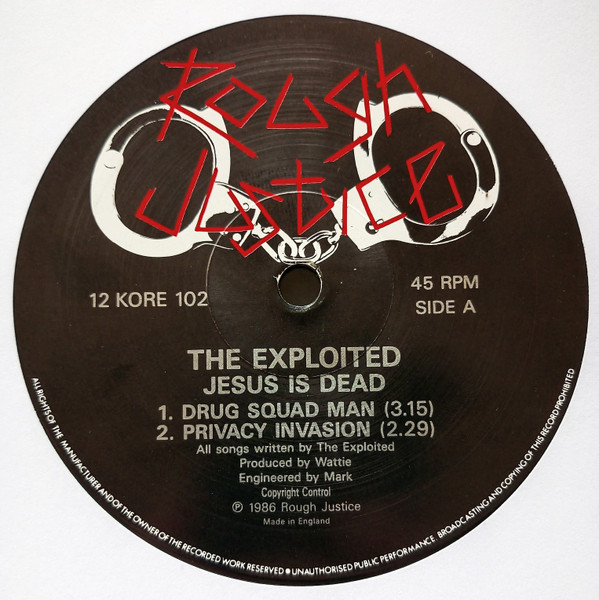 The Exploited - Jesus Is Dead EP | Rough Justice (12 KORE 102) - 3
