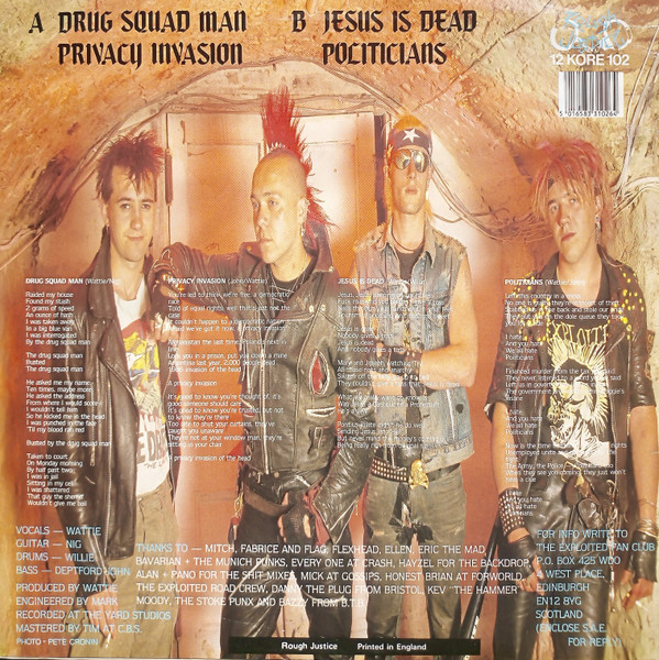 The Exploited - Jesus Is Dead EP | Rough Justice (12 KORE 102) - 2