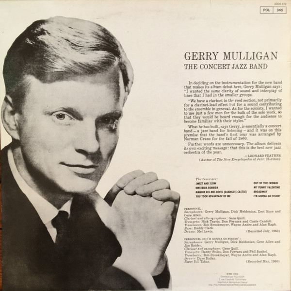 Gerry Mulligan - The Concert Jazz Band | Verve Records (2304 472) - 2