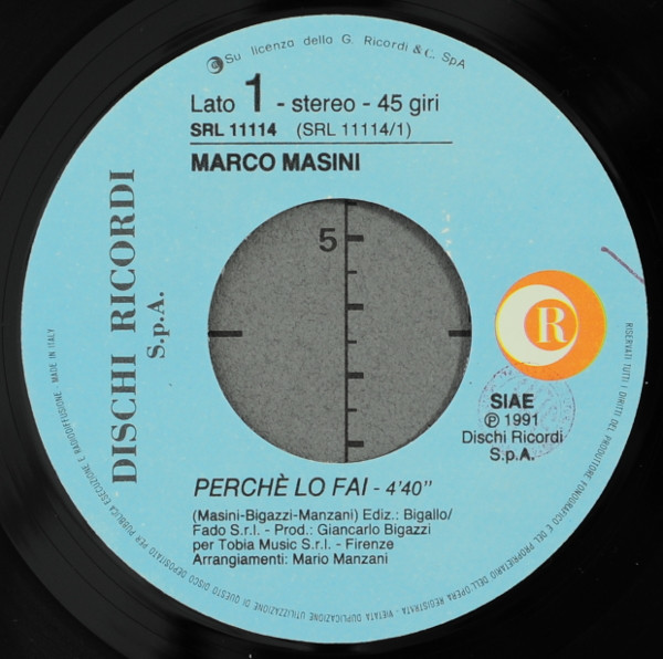 Marco Masini - Perché Lo Fai | Ricordi (SRL 11114) - 3 Marco Masini - Perché Lo Fai | Ricordi (SRL 11114) - 3
