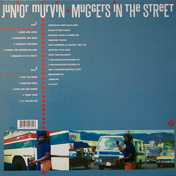 Junior Murvin - Muggers In The Street | Greensleeves Records (GREL 70) - 2
